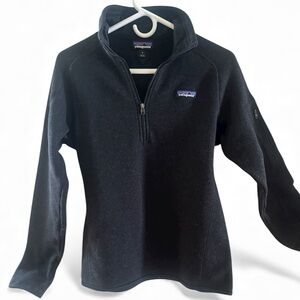 Patagonia Black Better Sweater Fleece Jacket Quarter Zip Women’s Size M EUC